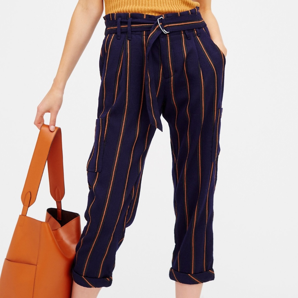 Free People Blue Brody Pant, Wool, Sz 10